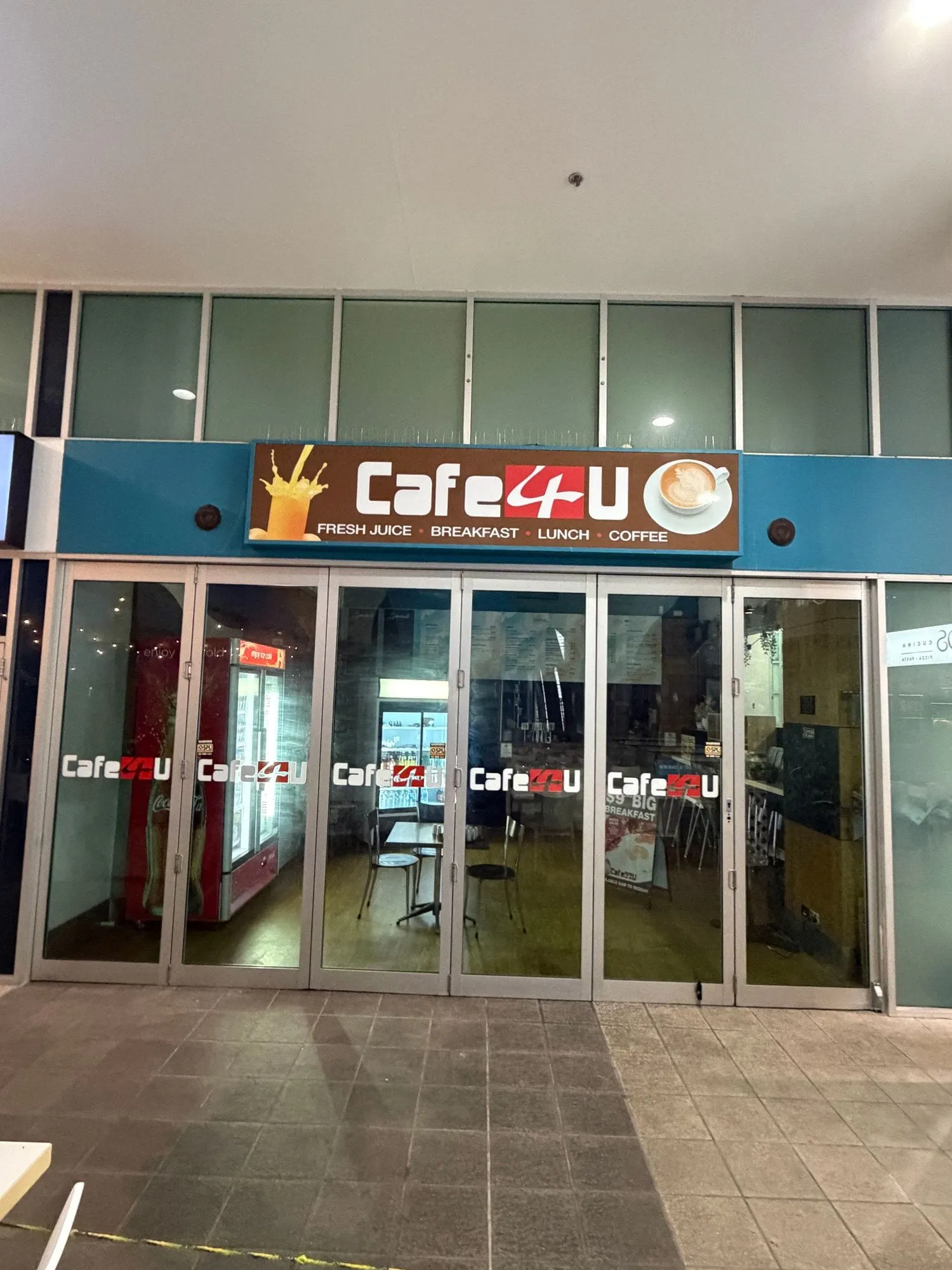 Cafe 4 U shopfront
